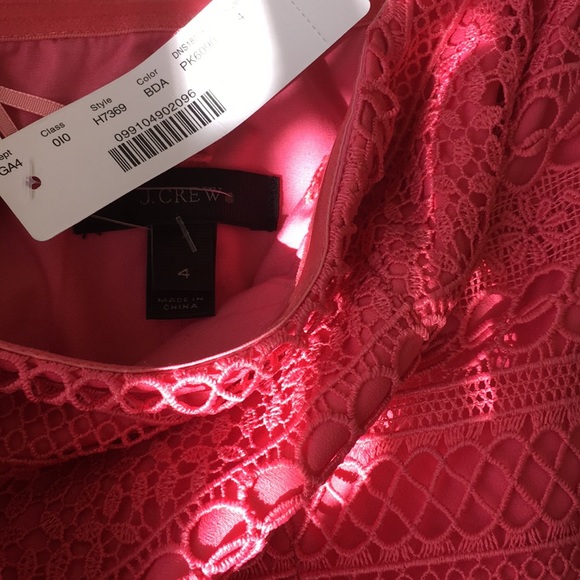 J.Crew Strapless Pink Dress In Mixed Lace - Picture 13 of 13